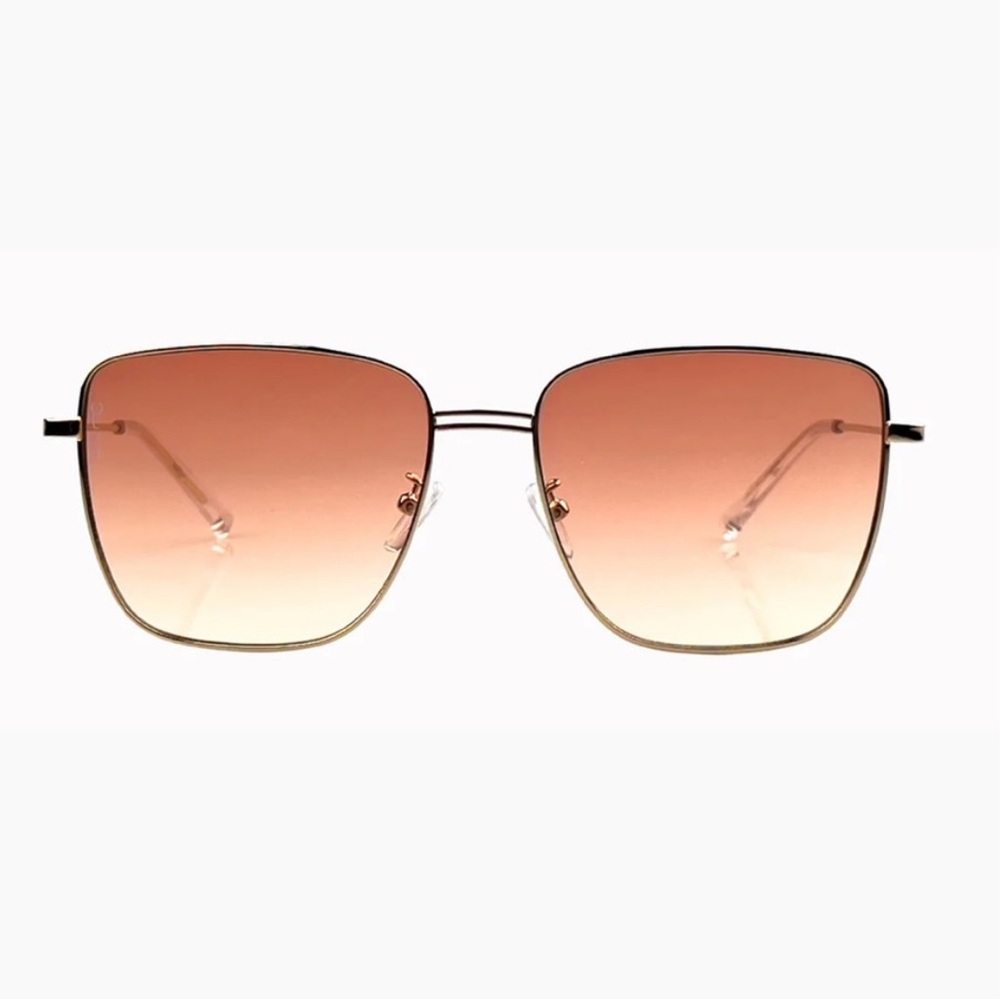 otra rita pink & gold retro y2k oversized square metal frame sunglasses eyewear
